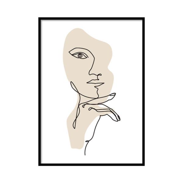 A0029/線画/アートポスター/インテリア/モダン/ウォールデコレーション/壁掛け/アートパネル