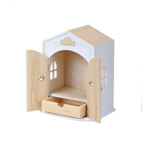 Angel House 天使のおうち型仏壇(ペット用 仏壇 愛犬 愛猫 ペット ）カラ−：ナチュラル・グリ−ン・ピンク ※仏具等は含まず　※両サイドの窓は有りません