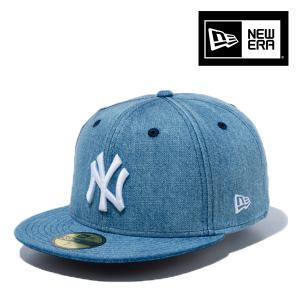 ニューエラ デニム キャップ 59FIFTY ウォッシュドデニム ブルー ニューヨーク ヤンキース new era