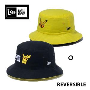 ニューエラ コラボ バケットハット 01 new era ポケモン ピカチュウ 黒 ブラック｜lion-do