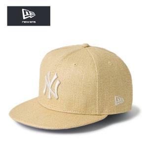 ニューエラ キャップ ナインフィフティー 麦わら風 9FIFTY ペーパー ニューヨーク ヤンキース ベージュ ナチュラル ゴルフ