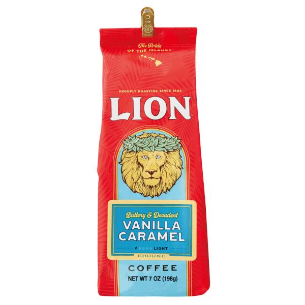 公式店 ライオンコーヒー バニラキャラメル 7oz(198g) 粉タイプ  Lion coffee ...