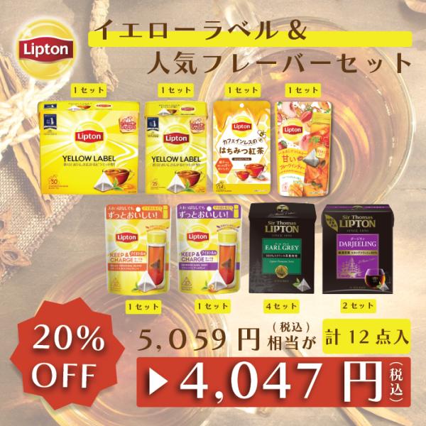 【アウトレット品のため返品交換不可商品 賞味期限：2024/6/30まで】リプトン 紅茶 イエローラ...