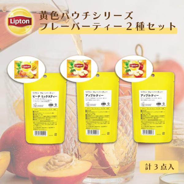 送料無料 グルメ食品 紅茶 ティーバッグ リプトン 公式 無糖 フレーバーティー2種セット 送料無料...