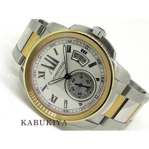 【中古】 Cartier カルティエ  男女兼用腕時計  カリブルドゥカルティエ W7100036/3389  SS×PGホワイトダイヤル｜liqueurbank