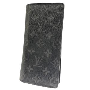 【中古】LOUIS VUITTON ルイ・ヴィトン ポルトフォイユ・ブラザ M61697 モノグラム・エクリプス ブラック 財布 22024658DS｜liqueurbank