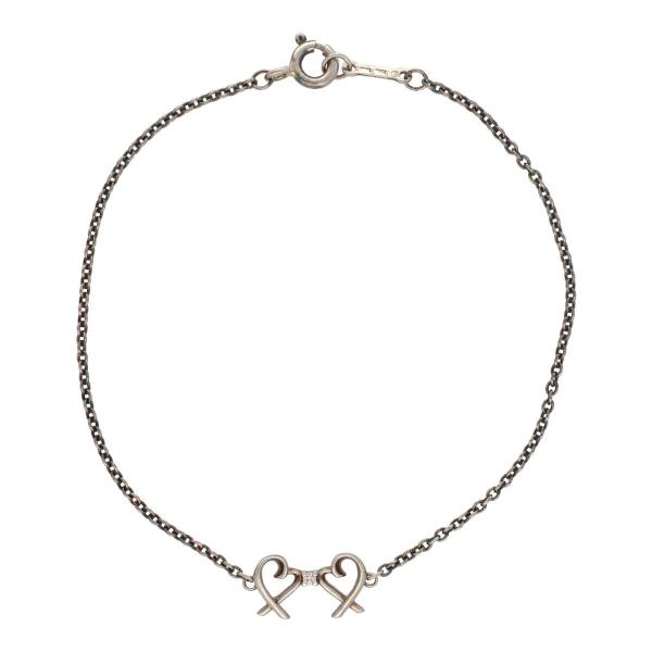 【中古】Tiffany＆Co ティファニー ダブル ラビング ハート ブレスレット 63062340...