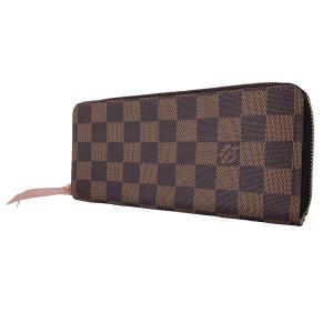 【中古】 LOUIS VUITTON ルイ・ヴィトン ポルトフォイユ・クレマンス M61298 ダミエ ピンク 長財布 23009767DS｜liqueurbank