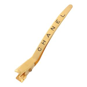 【中古】 CHANEL シャネル ヘアクリップ バレッタ 96A ゴールド ヴィンテージ 華奢 大人...