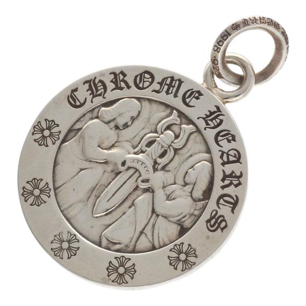 【中古】 CHROME HEARTS クロムハーツ エンジェルメダル ラージ メダリオン ネックレス...