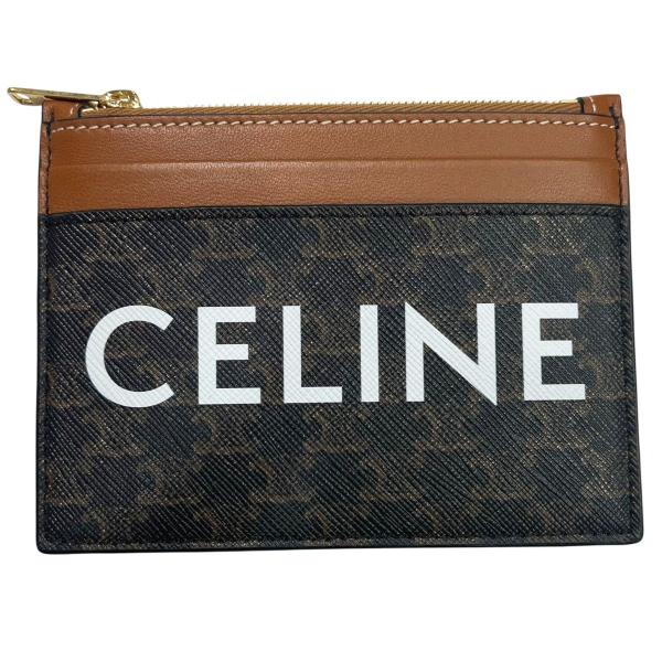 【中古】 CELINE セリーヌ 10F672CQ6 トリオンフキャンバス クレジットカードケース ...