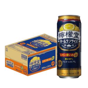 4/21限定+3% あすつく 檸檬堂 ホームランサイズ レモン濃いめ 500ml×1ケース/24本｜liquor-boss1