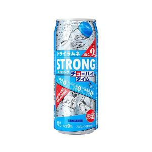 あすつく 送料無料 サンガリア ストロングチューハイタイム ゼロドライラムネ 490ml×24本｜liquor-boss1