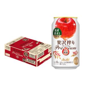 5/18〜20限定+3％ 送料無料 アサヒ 贅沢搾りプレミアム 国産ふじ林檎 350ml×1ケース/24本｜liquor-boss1