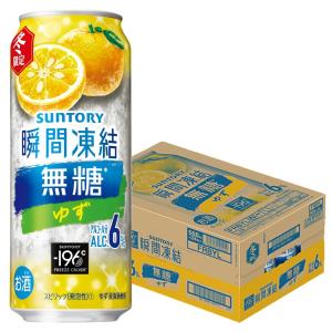 6/1は最大+6％ 送料無料 サントリー -196℃ 瞬間凍結 6％ 無糖ゆず 500ml×1ケース/24本｜liquor-boss1