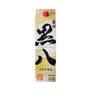 送料無料 岩川醸造 本格焼酎 芋焼酎 黒麹仕込 さつま黒八 1800ml 1.8L×12本｜liquor-boss1