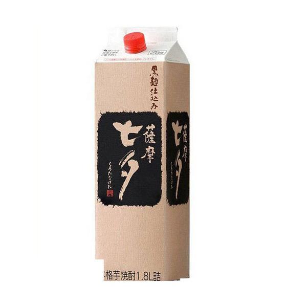 送料無料 田崎酒造 薩摩黒七夕 芋 25度 パック 1800ml 1.8L×6本/1ケース