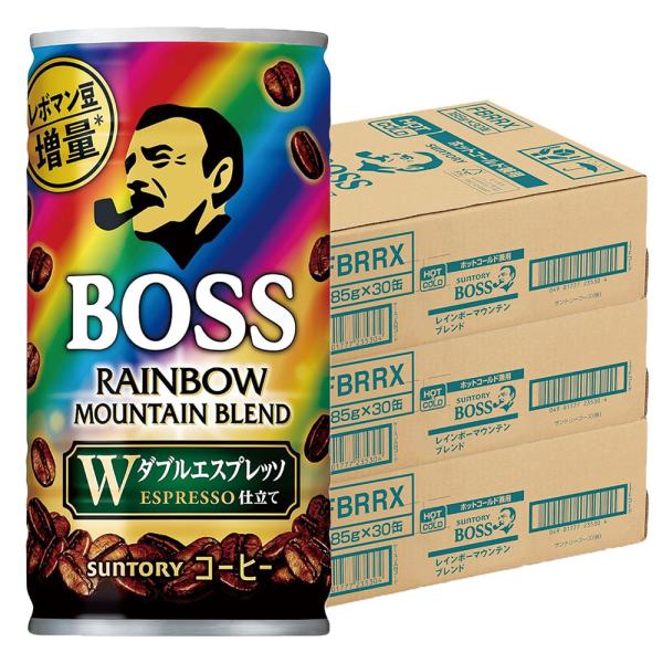 あすつく 送料無料 サントリー BOSS レインボーマウンテンブレンド 185ml×90本/3ケース...