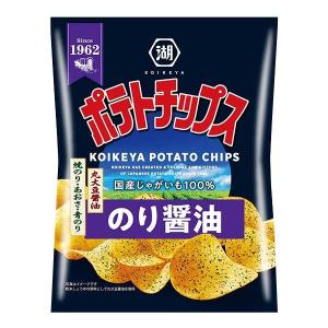 4/5限定全品P3倍  湖池屋 ポテトチップス のり醤油 50g×12袋/1ケース