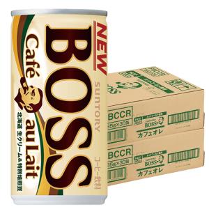 送料無料 サントリー BOSS ボス カフェオレ 185ml×60本/2ケース あすつく｜liquor-boss1