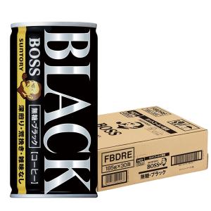 2/6は全品+2％付与 サントリー BOSS ボス 無糖 ブラック 185ml×30本/1ケース あすつく