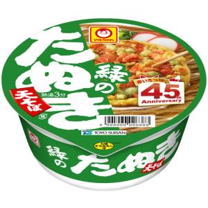 6/5限定+3％ 送料無料 東洋水産 マルちゃん 緑のたぬき天そば 西 101g×4ケース/48個｜liquor-boss1