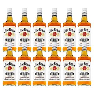 送料無料/12本セット】ジムビーム バーボン ウイスキー 1000ml×12本