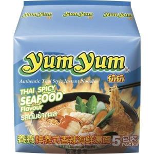 送料無料 YumYum ヤムヤム インスタントヌードル スパイシーシーフード (70g×5袋入り)×...