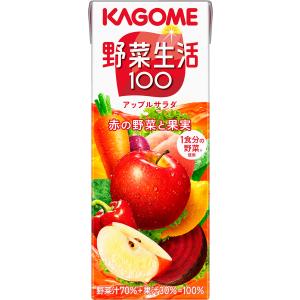 送料無料 カゴメ 野菜生活100 アップルサラダ 200ml×1ケース/24本｜リカーBOSS