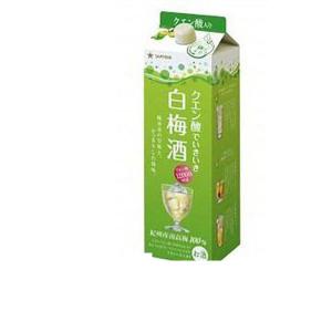 送料無料 梅酒 サッポロ クエン酸でいきいき 白梅酒 1800ml 1.8L×6本/1ケース｜liquor-boss1