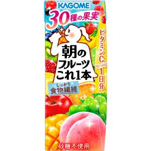 6/1は最大+6％ 送料無料 カゴメ 朝のフルーツこれ一本 200ml×4ケース/96本｜リカーBOSS