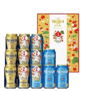 御年賀 御歳暮 ビール ギフト  送料無料 サントリー ザ・プレミアムモルツ お正月 干支デザインオリジナルギフトセット 子年 BPK3EN onengamp2