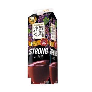 サントリー酸化防止剤無添加のおいしいワイン ストロング赤 紙パック 1800ml 1.8L 1本 wine あすつく｜liquor-boss1