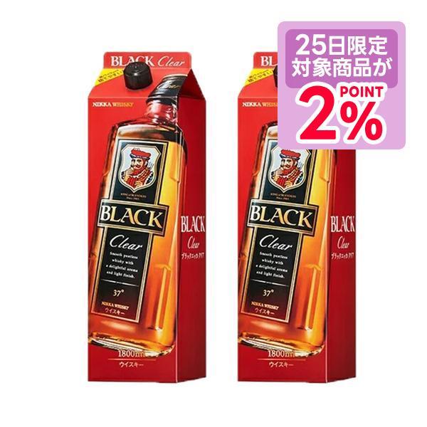 送料無料 ウィスキー アサヒ ブラックニッカ クリア パック 1800ml 1.8L×2本 whis...