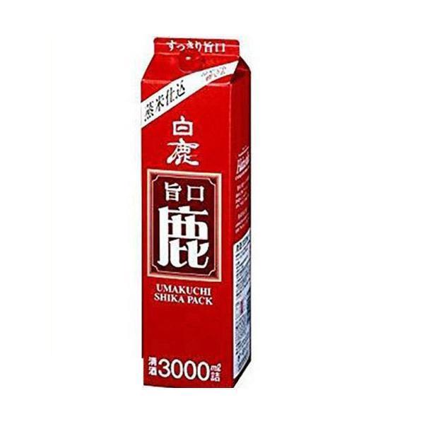 あすつく 日本酒 送料無料 辰馬本家酒造 白鹿 旨口 鹿パック 3000ml 3L×8本