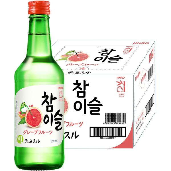送料無料 眞露 JINRO チャミスル グレープフルーツ 13度 360ml×20本