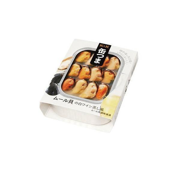 送料無料 K&amp;K 缶つま ムール貝の白ワイン蒸し風 95g×12個