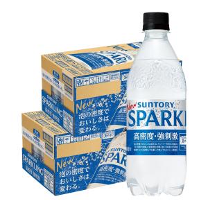 送料無料 サントリー 天然水 SPARKLING 炭酸水 500ml×2ケース/48本