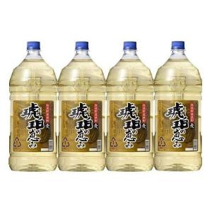 琥珀の恵み 25度 麦焼酎 4L ペットボトル 1ケース 4本入り 若松酒造
