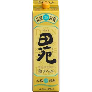 送料無料 田苑酒造 田苑 金ラベル 長期貯蔵 麦 20度 1800ml 1.8L×6本/1ケース｜liquor-boss1