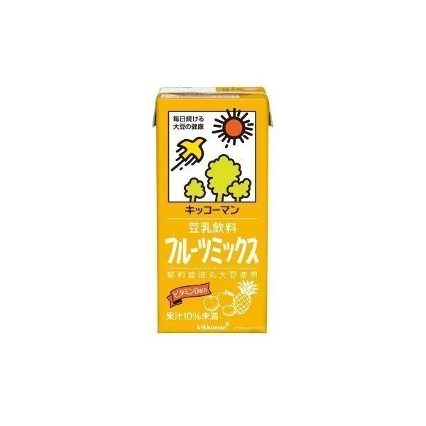 4/25限定+3% 送料無料 キッコーマン 豆乳飲料 フルーツミックス パック 1000ml×4ケー...