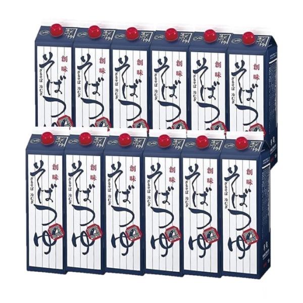送料無料 創味食品 そばつゆ 1800ml 1.8L×12本