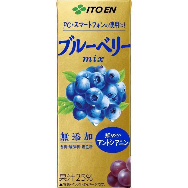 【送料無料】 伊藤園 ブルーベリーmix ミックス パック 200ml×4ケース/96本