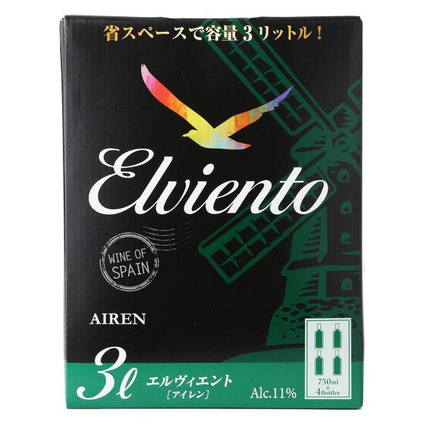 送料無料 エルヴィエント アイレン 3000ｍl 3L ×4本 白 辛口 スペイン