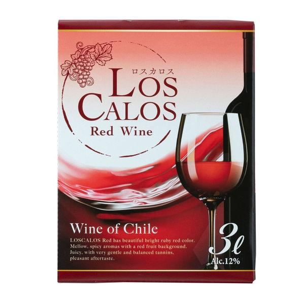 送料無料 ロスカロス テンプラニーリョ 3000ｍl 3L 8本 ［赤/辛口スペイン] BIB 箱ワ...