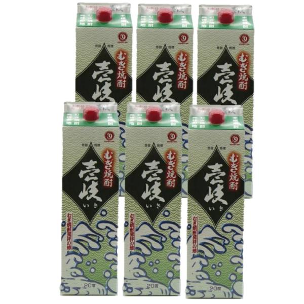 送料無料 玄海酒造 本格焼酎 むぎ焼酎 壱岐 いき 20度 パック 1800ml 1.8L×1ケース...