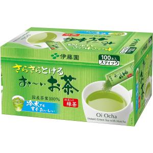 伊藤園 さらさらとける おーいお茶 抹茶入り緑茶 粉末 スティックタイプ 100本入 1箱 お~いお茶｜liquor-boss1
