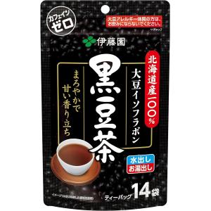 6/1は最大+6％ 送料無料 伊藤園 北海道産100％ 黒豆茶 ティーバッグ 14袋入 10個｜liquor-boss1