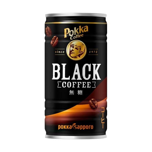 送料無料 ポッカサッポロ ポッカコーヒーブラック 185g×1ケース/30本 コーヒー 珈琲