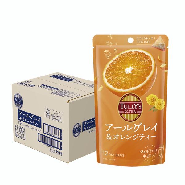 送料無料 伊藤園 TULLY’S＆TEA アールグレイ＆オレンジティー 48g(12袋)×10個 紅...